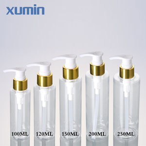 Commerce assurance bouchon doré 100 ML 120 ML 150 ML 200 ML 250 ML clair Savon Shampooing bouteille en plastique cosmétique - Product Image 2