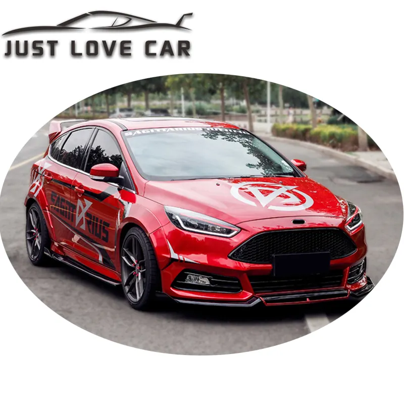 AUTO BODY KITS ST TYP FÜR FORD FOCUS VORNE STOßSTANGE HINTEN SEITE RÖCKE SPOILER 2015-2018