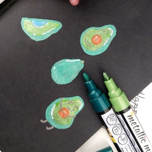 ปากกามาร์กเกอร์สีเมทัลลิกปากกาเน้นข้อความที่มีหลายสี - Product Image 3