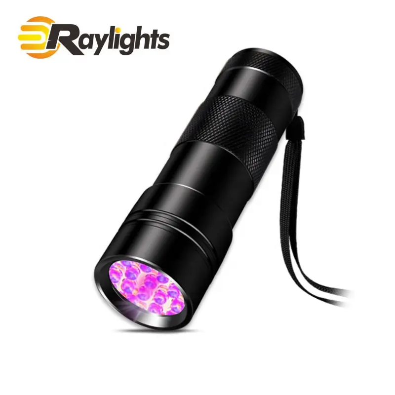 12 LEDs 395nm UV Blacklight Flashlights Detector for Pets Urine and Stains