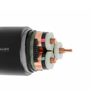 Cable de alimentación de alta tensión, 110 kv, 150mm2, cable de cobre aislado de pvc