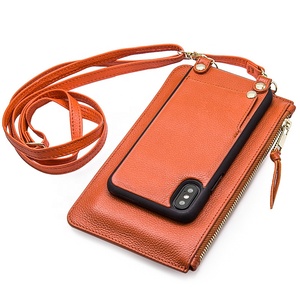 Nuevo móvil Bandolera desmontable 2 en 1 de cuero de la carpeta <span class=keywords><strong>del</strong></span> teléfono caso de collar con la correa para iPhonex xs - Product Image 2