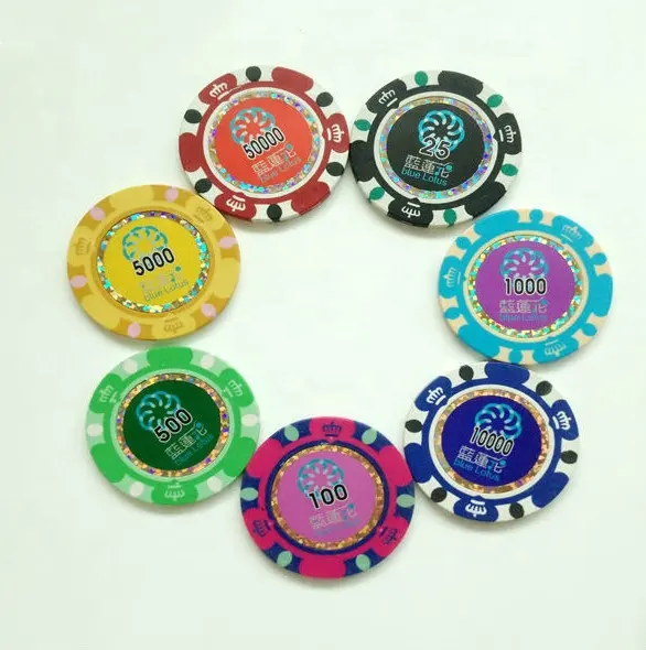 Autocollants en plastique personnalisés pour poker, étiquette avec impression des balles sur les deux côtés, marqueurs numériques, à uv, 50 pièces