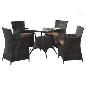 Ensemble de 5 pièces moderne en rotin tressé résistant aux intempéries pour <span class=keywords><strong>jardin</strong></span>, bistro, <span class=keywords><strong>salon</strong></span>, salle à manger, mobilier d'extérieur - Product Image 1