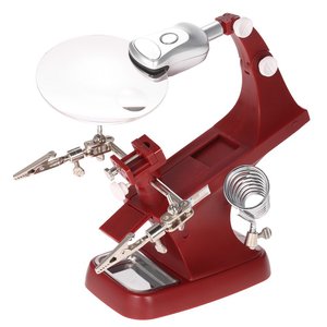 3x 4.5x Tafelvergrootglas Met Ledverlichting Soldeerglazen Ijzeren Stationsklem Vergrootglas Reparatiegereedschap <span class=keywords><strong>Loupe</strong></span> - Product Image 4
