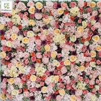 Mur de roses, hortensia artificielle de haute qualité, pour un mariage, une décoration de fond de café, vente en gros, 12 pièces