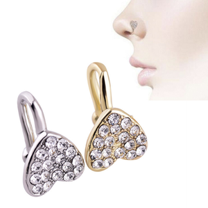 Anneaux nasaux en Faux Septum strass, Non percés, pour nez, ouvert, anneau à Clip, <span class=keywords><strong>Piercing</strong></span>, bijoux du corps - Product Image 1