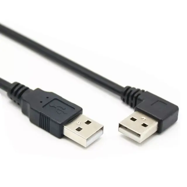L shape Right Angle USB A male to USB 2.0 A male data sync charger cable