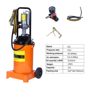Pompe à graisse pneumatique haute pression 12L, pompe à graisse à seau à commande pneumatique, pompe à graisse automatique, pistolet lubrificateur pneumatique - Product Image 2