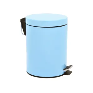 Different Colors 3L Pedal Bin Foot Pedal Garbage Bin Powder Coating Stainless Steel Pedal Bin