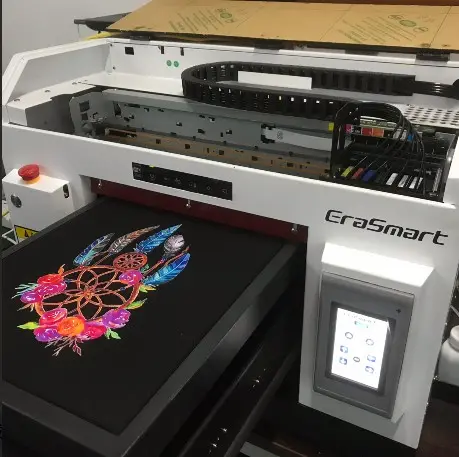 Máquina da impressora dtg da camiseta, máquina da impressora desktop dx5, automática 8 cores têxtil diy dtg impressora