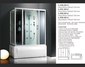 Cabina de bañera de esquina grande de lujo, Combo de <span class=keywords><strong>ducha</strong></span> con 4 tamaños para diferentes cabinas de baño, gran oferta - Product Image 3
