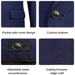 Costumes de <span class=keywords><strong>blazer</strong></span> pour garçons de qualité supérieure, style tendance, sur mesure ou en gros, coupe ajustée décontractée pour enfants - Product Image 6