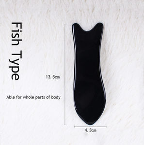 2019 Set Alat Pijat Kerokan GuaSha Tanduk Kerbau Hitam Alami Terbaru 3 untuk Terapi Akupunktur SPA Pemicu Po - Product Image 3