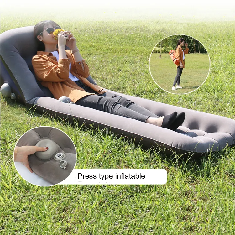 Portable Comfortable Folding Inflatable Air Mattress Travel Outdoor Camping Vacation Inflatable Air Bed