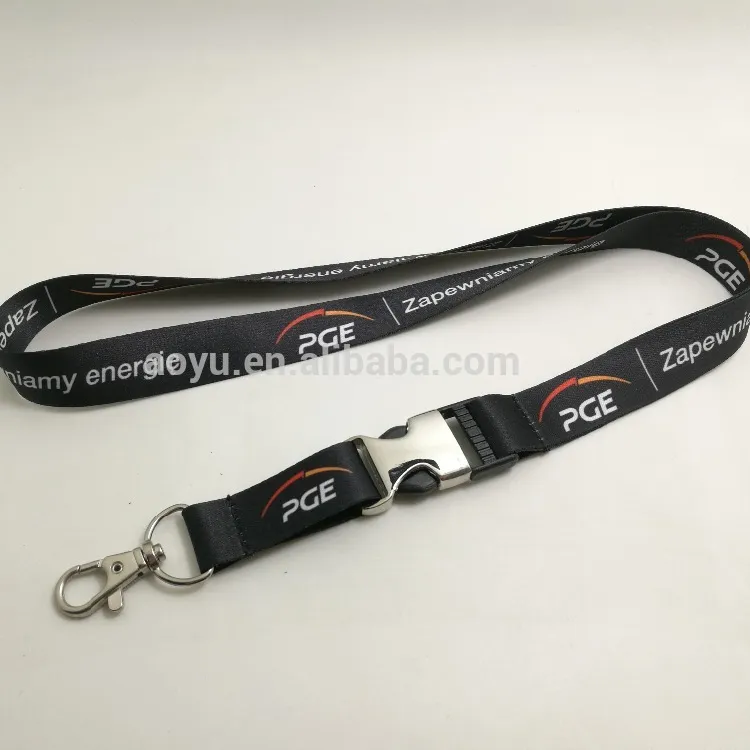 high quality heavy metal release buckle lanyard