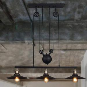 Luminaire suspendu artistique avec 3 lumières en forme de <span class=keywords><strong>poulie</strong></span>, design moderne et simple, luminaire de plafond pour la maison, STB-303 - Product Image 2