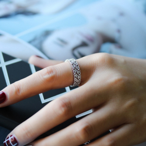 Ladies Fashion Simple Design Elegant Full Crystal Wave <strong>Ring</strong> Heart Hollow <strong>Stacked</strong> Girls Diamond <strong>Silver</strong> 925 Eternity <strong>Rings</strong> - Product Image 4