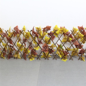 Clôture en treillis de saule à feuilles artificielles extensible avec feuilles artificielles, cadre en PVC imperméable et écologique pour l'ombrage - Product Image 5