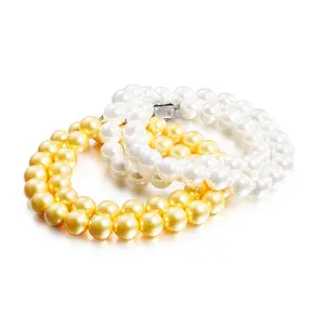 Factory Wholesale Price Classic Fashion China 10MM Chunky Pearl Statement Necklace