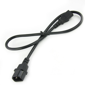 2 pies 14AWG Cable de alimentación retráctil C13 a C14 Cable Premium Cables de extensión - Product Image 1