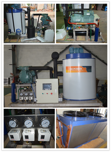 Nuevo 0.5/1/5/8/10/12/15/20Ton condensación de aire refrigerado fresco agua Industrial máquina de hielo en escamas - Product Image 3