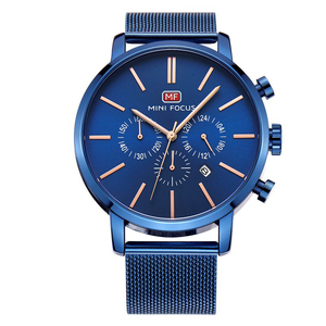 Delgado Venta caliente de los hombres de estilo relojes encanto relojes hombres reloj megir chrono reloj azul Horfa un menn - Product Image 1