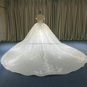 Popolare di colore dell'<span class=keywords><strong>oro</strong></span> del merletto francese con Splendido Arabia Saudita abito <span class=keywords><strong>da</strong></span> <span class=keywords><strong>sposa</strong></span> 2020 - Product Image 4