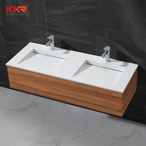 KKR longue et étroite marbre armoire coin salle de bain vanité <span class=keywords><strong>double</strong></span> évier de lavabo - Product Image 4