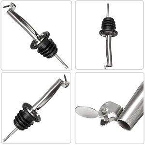 Stainless Steel Wine <strong>Pourers</strong> Liquor Pour Spouts Set Wine Liquor Olive <strong>Oil</strong> Coffee Vinegar Bottles Wine <strong>Pourer</strong> - Product Image 5