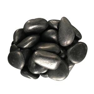 River Polished Black Pebbles Stone Landscape Stones for gardens