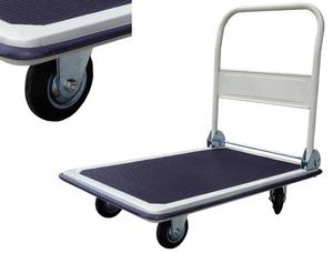 प्लास्टिक ट्राली गाड़ी उच्च गुणवत्ता मंच और चुप चार पहिया आसान तह - Product Image 6