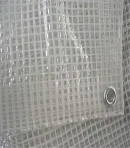 White leno mesh tarpaulin greenhouse mesh tarpaulin plain transparent 100% polyester waterproof woven car tent garden cover fabric Tarpaulin Coated Make to Order