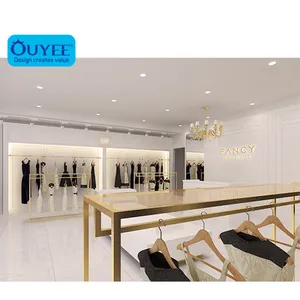 Luxury Ladies Clothing Store Furniture/Hanging Clothes Display StandためShop/ Free Clothes Shop Design