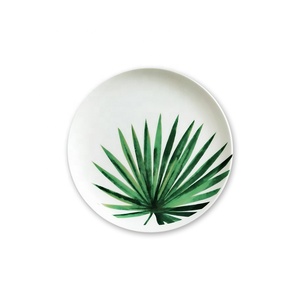 El <span class=keywords><strong>restaurante</strong></span> usado blanco modificó <span class=keywords><strong>la</strong></span> placa de cena verde de los platos del artículos de cocina de <span class=keywords><strong>la</strong></span> hoja - Product Image 4
