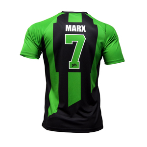 Maglia da <span class=keywords><strong>Calcio</strong></span> Personalizzata Economica <span class=keywords><strong>Nera</strong></span> e Verde, Crea la Tua <span class=keywords><strong>Divisa</strong></span> da <span class=keywords><strong>Calcio</strong></span> - Product Image 3