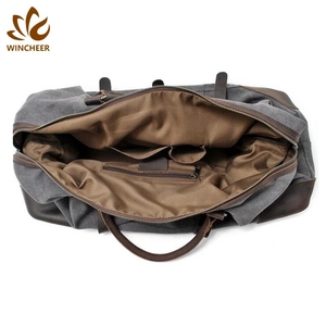 Grande capacité pratique confortable coton sangle portable weekender prix pas cher sacs réutilisables <span class=keywords><strong>sac</strong></span> de voyage en toile - Product Image 3