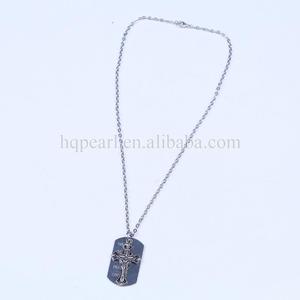 En acier inoxydable collier Hommes corss pendentif Christian collier - Product Image 2