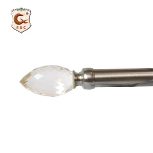 <span class=keywords><strong>Tringle</strong></span> pour rideau en acier inoxydable, accessoire de luxe avec finition en verre de cristal - Product Image 6