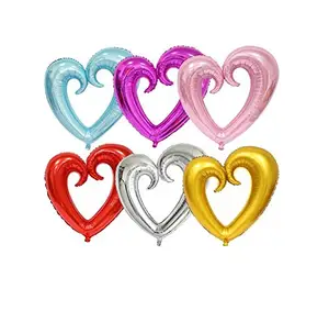 18inch High Quality Heart Lovers Ballon Helium, Christmas Day Heart Foil Balloon For Party Decoration