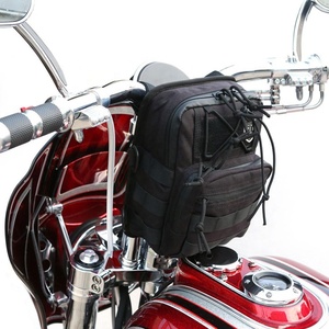Sac <span class=keywords><strong>de</strong></span> <span class=keywords><strong>guidon</strong></span> fonctionnel en nylon 1000D, système Molle, imperméable, robuste, pour <span class=keywords><strong>moto</strong></span>, vélo, noir, 25x20x13cm, option <span class=keywords><strong>de</strong></span> logo personnalisé - Product Image 5