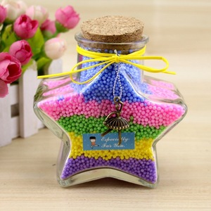 Barato de la fábrica de caramelo dulce frasco de vidrio de estrella de <span class=keywords><strong>cinco</strong></span> puntas en forma - Product Image 5