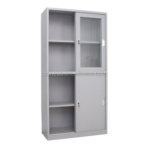 Almacenamiento <span class=keywords><strong>Industrial</strong></span> muebles de oficina <span class=keywords><strong>armario</strong></span> de Metal <span class=keywords><strong>armario</strong></span> bloqueo 4 puerta corredera cristal gabinete - Product Image 2