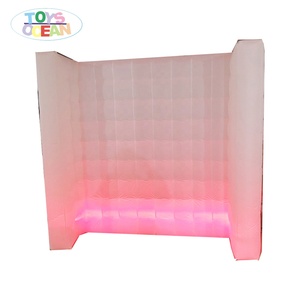 Curve Wall Multi Color <span class=keywords><strong>Inflatable</strong></span> Wall背景LEDストリップフォトブースの壁 - Product Image 3