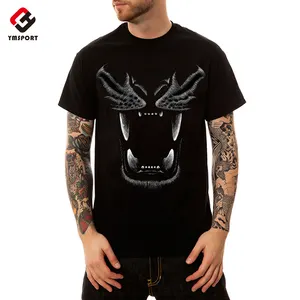 Pas cher En Gros Hommes Surdimensionné En Vrac Sublimation Tshirt Noir Unisexe T-shirt