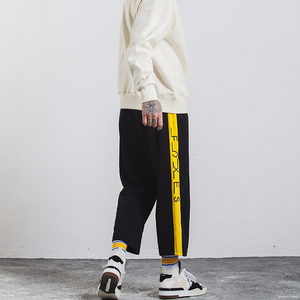 2019 venta al por mayor de los hombres deporte lado rayas recta de moda Jogger pantalones de sudor - Product Image 1