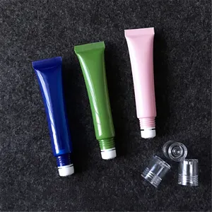 20g Pink Green Blue brown white roller eye cream Soft tube three Steel ball Massage squeeze plastic tube