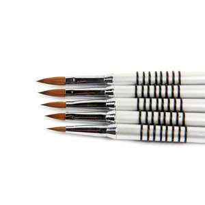 <span class=keywords><strong>Pinceau</strong></span> à ongles 3D en poils de Kolinsky, couleur argent pur, antidérapant, OEM - Product Image 3