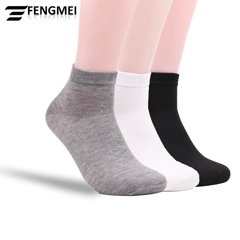Toptan düşük fiyat elbise gündelik iş çorabı özel pamuk ucuz saf renk çorap süblimasyon düz beyaz ayak bileği çorap