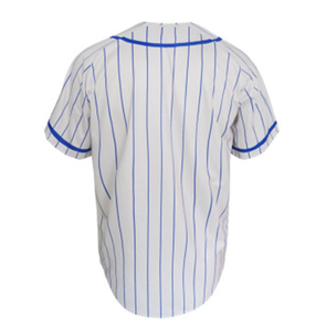 Men's baseball jersey custom button up pinstripe baseball jersey wholesale China factory - Product Image 6